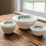 Набор салатников 5 предметов (700мл 18см 4шт, 1200мл 23см 1шт) "Агата" стеклокерамика, Jewel