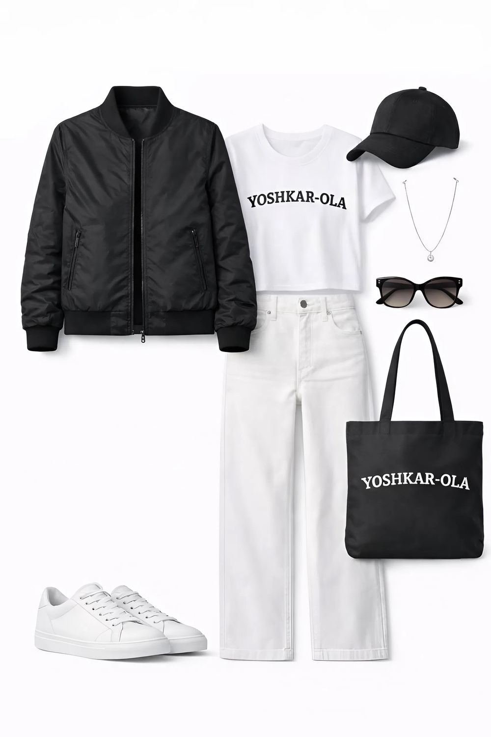 Бомбер женский "HN-14" черный