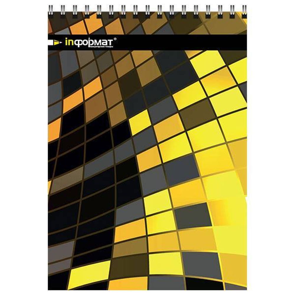 Блокнот А7 40 л. кл. ILLUSION евроспир. мел. карт. гл.лам. 65 г/м2