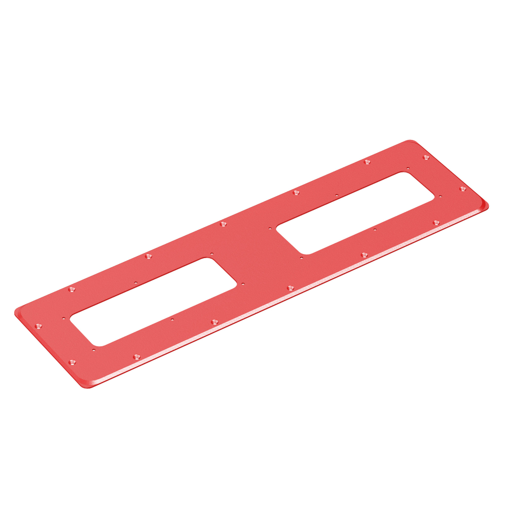 Фланец для монтажа кабельного ввода MMB для корпусов ST, тип 5, 543x153мм, красный RAL3020