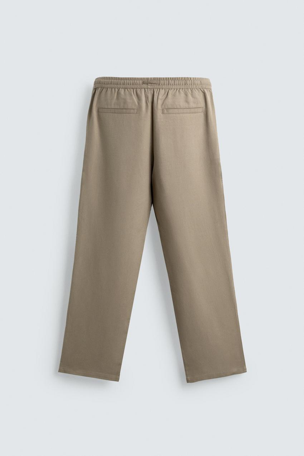 ZARA БРЮКИ REGULAR FIT ИЗ 100% ЛИОЦЕЛЛА, РЫЖЕВАТО-КОРИЧНЕВЫЙ