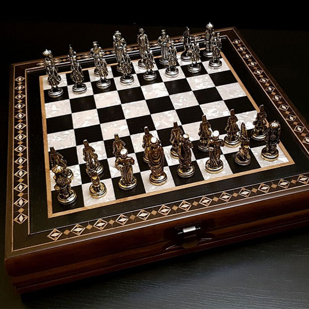 Шахматы "Древний Египет" венге антик (2627-BA-EG)