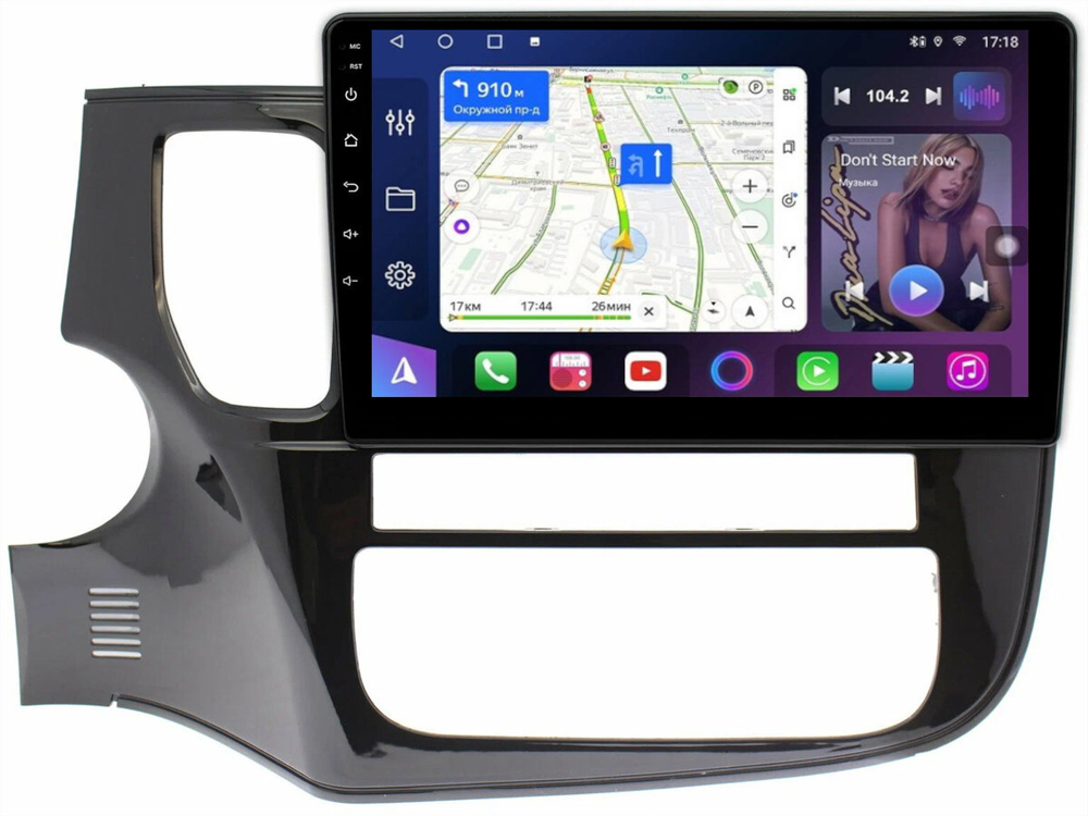 Магнитола Mitsubishi Outlander 3 2012-2022 (левый руль) - FarCar BM10-7163 монитор 10" QLED на Android 13, TS10, 4+32Гб, CarPlay, 4G SIM-слот