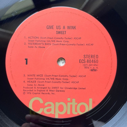 Винтажная виниловая пластинка LP Sweet Give Us A Wink (Япония 1976) (Без Оби)