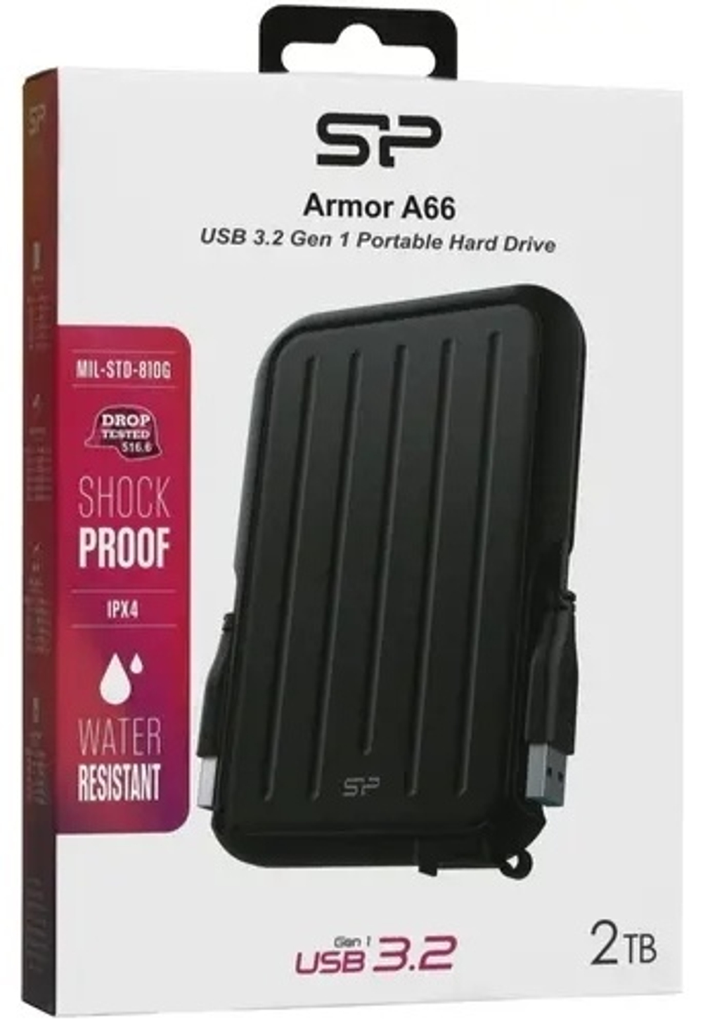 Внешний накопитель Silicon Power Armor A66 SP020TBPHD66SS3K 2000 ГБ