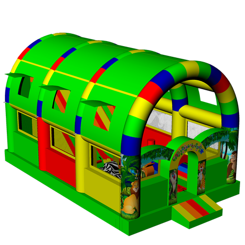 Коммерческий надувной батут "Приключения в джунглях" 8*5*5 м B-15011