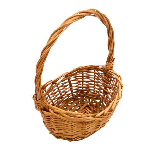 Корзина плетеная с ручкой, 17*12*7 Ива, медовый