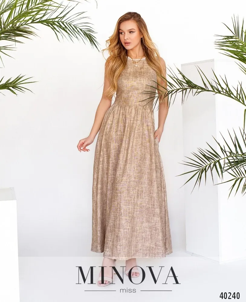 Платье 1076-бежевый Minova