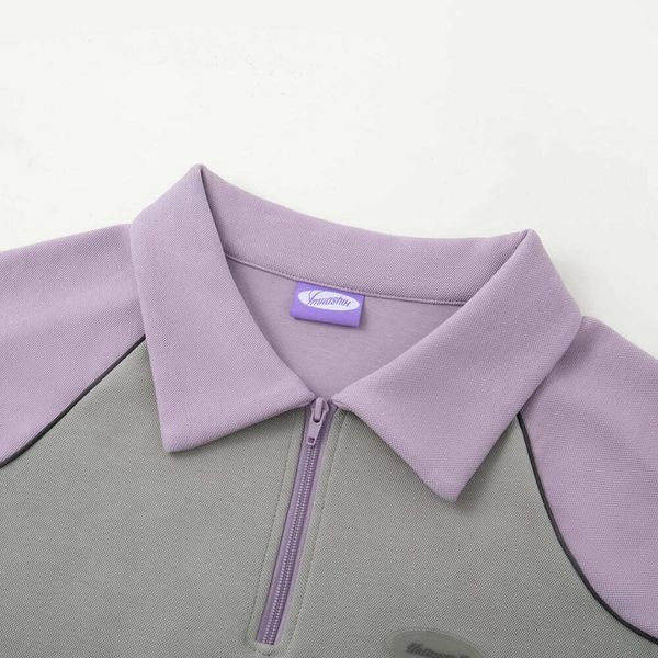 Толстовка College star фиолетовая / серая - фото 3