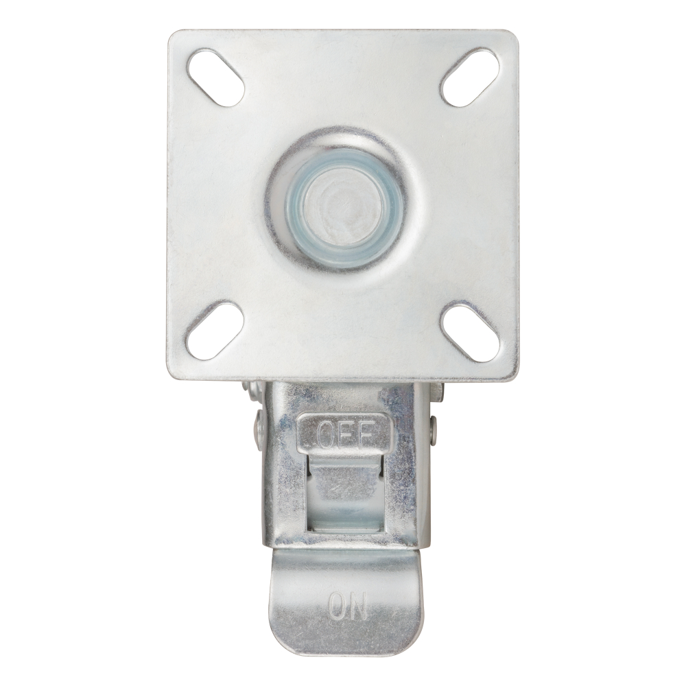 Опора колесная со стопором и площадкой WL/B-60R/50 kg (brake) резина