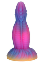 Фантазийный фаллоимитаторна присоске - 20 см. (Цвет: разноцветный)