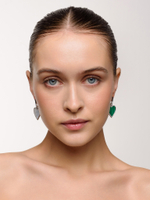 Серьги "Cinta Green White"