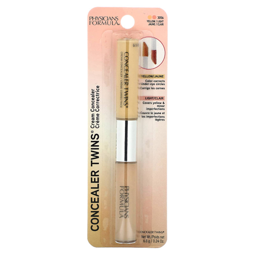 Physicians Formula, Concealer Twins Cream, консилер, оттенок 3056 желтый/светлый, 6,8 г (0,24 унции)