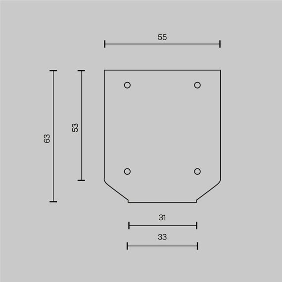 Заглушка торцевая Maytoni Technical к профилю 2шт TRA034MPEC-21S(N)