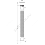 Сифон для умывальника гофрированный 1 1/2"x40/50 L=480-1500мм выпуск с нержавеющей решёткой Unicorn D240