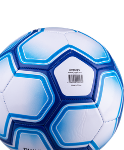 Мяч футбольный Intro №5, белый/синий
