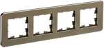 BRITE Рамка 4-местная РУ-4-1-Бр металл латунь RE IEK
