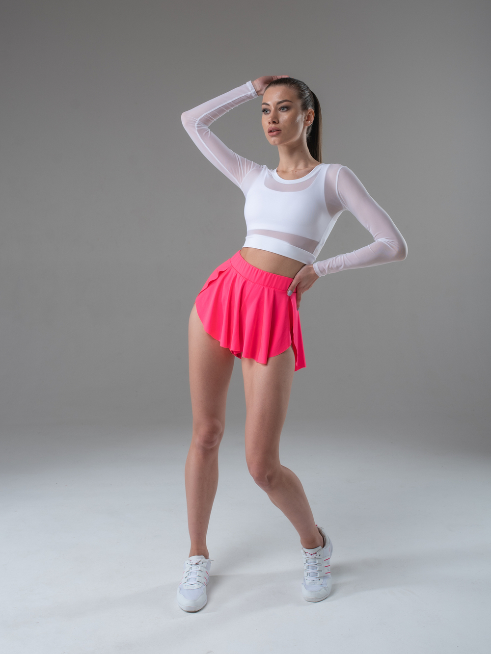 Шорты юбка Fly Sport, Розовый неон