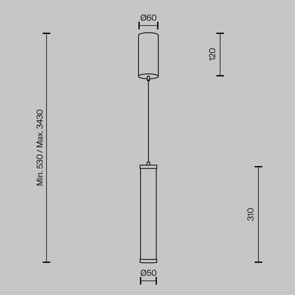 Подвесной светильник Maytoni   MOD464PL-L8BSK