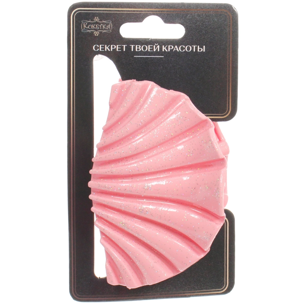 Заколка - краб для волос «AKS - MANTANA», микс 6 цветов, ракушка, 8*5см