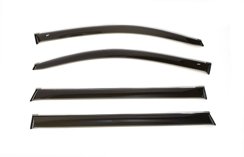 Дефлекторы боковых окон Cobra Tuning на Cadillac Escalade 2015 хромированный молдинг арт.C11215CR