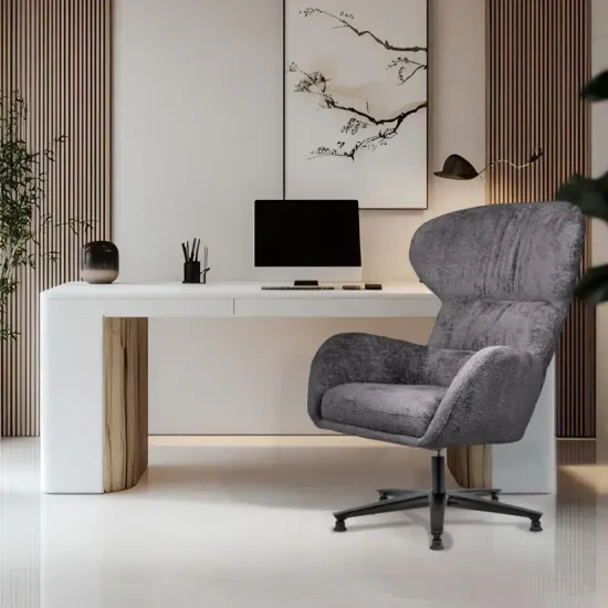 Кресло Teddy серый шенилл