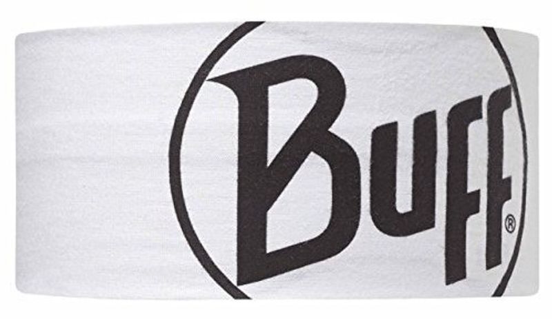 Повязка на голову спортивная Buff Logo White Фото 1