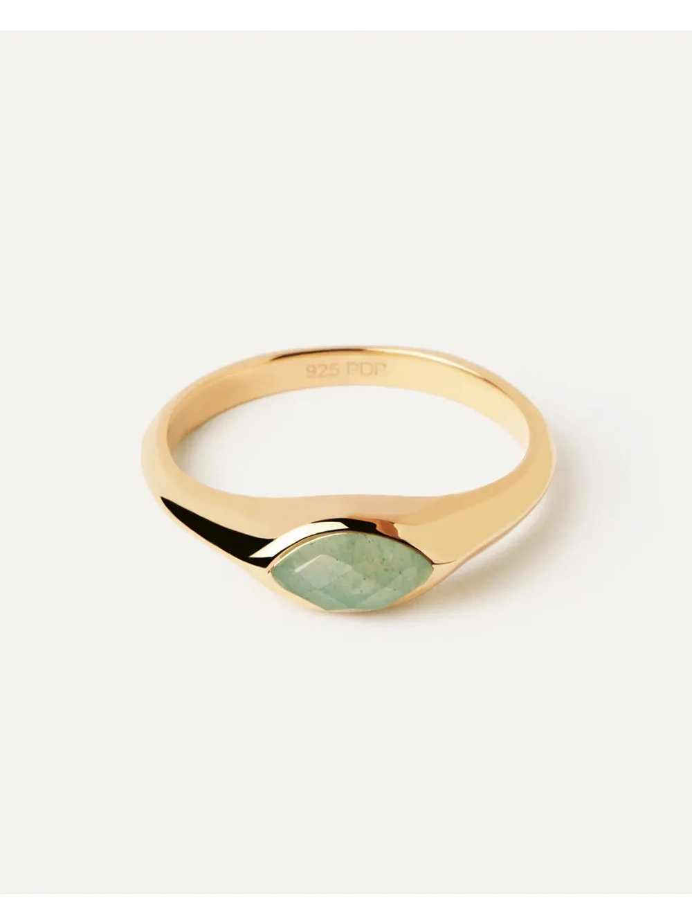 Кольцо женское PDPaola Nomad Green Aventurine серебро 925 пробы покрытое золотом 750 пробы AN01-A47