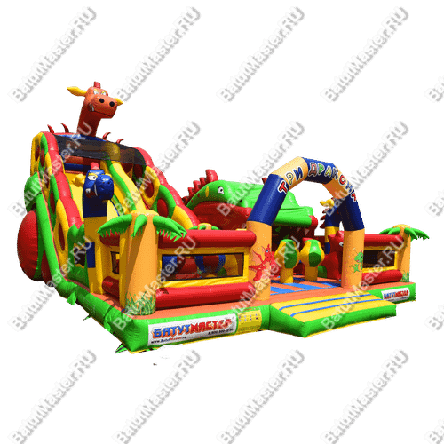 Большая надувная горка "Три дракона" 11*8*7 м