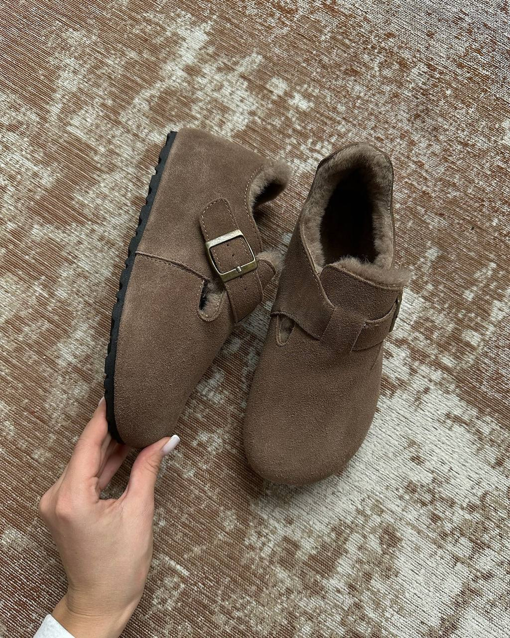 Биркенштоки из натуральной замши