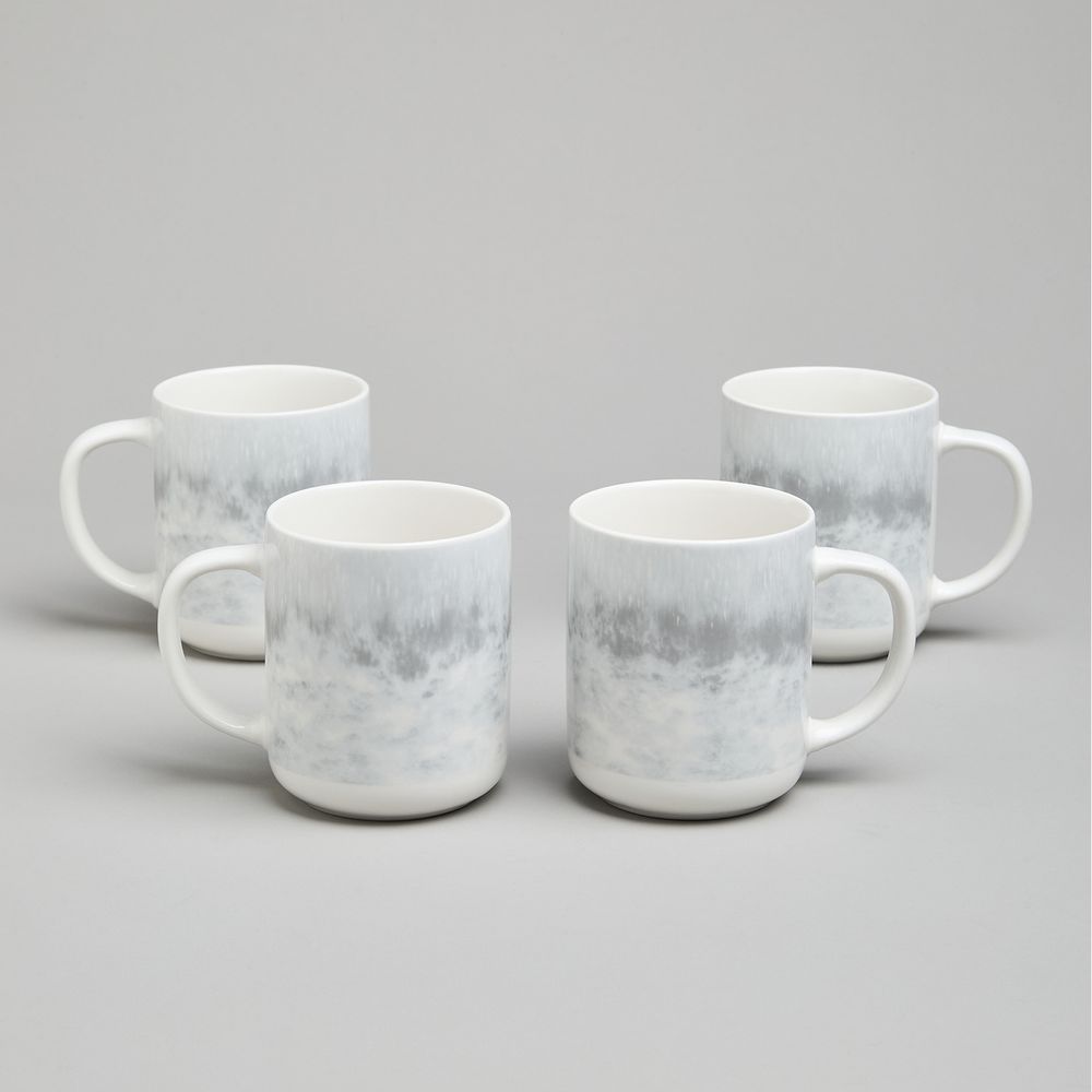 НАБОР КРУЖЕК BRONCO "DAILY" 4 ШТ. 350 МЛ СЕРЫЙ