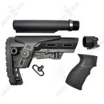 Комплект: Телескопический приклад на Сайгу/АК без завышения, Alpha, K.Arma