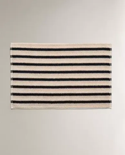 ZARA HOME КОВРИК ДЛЯ ВАННОЙ ИЗ ЖАККАРДА, ЧЕРНЫЙ