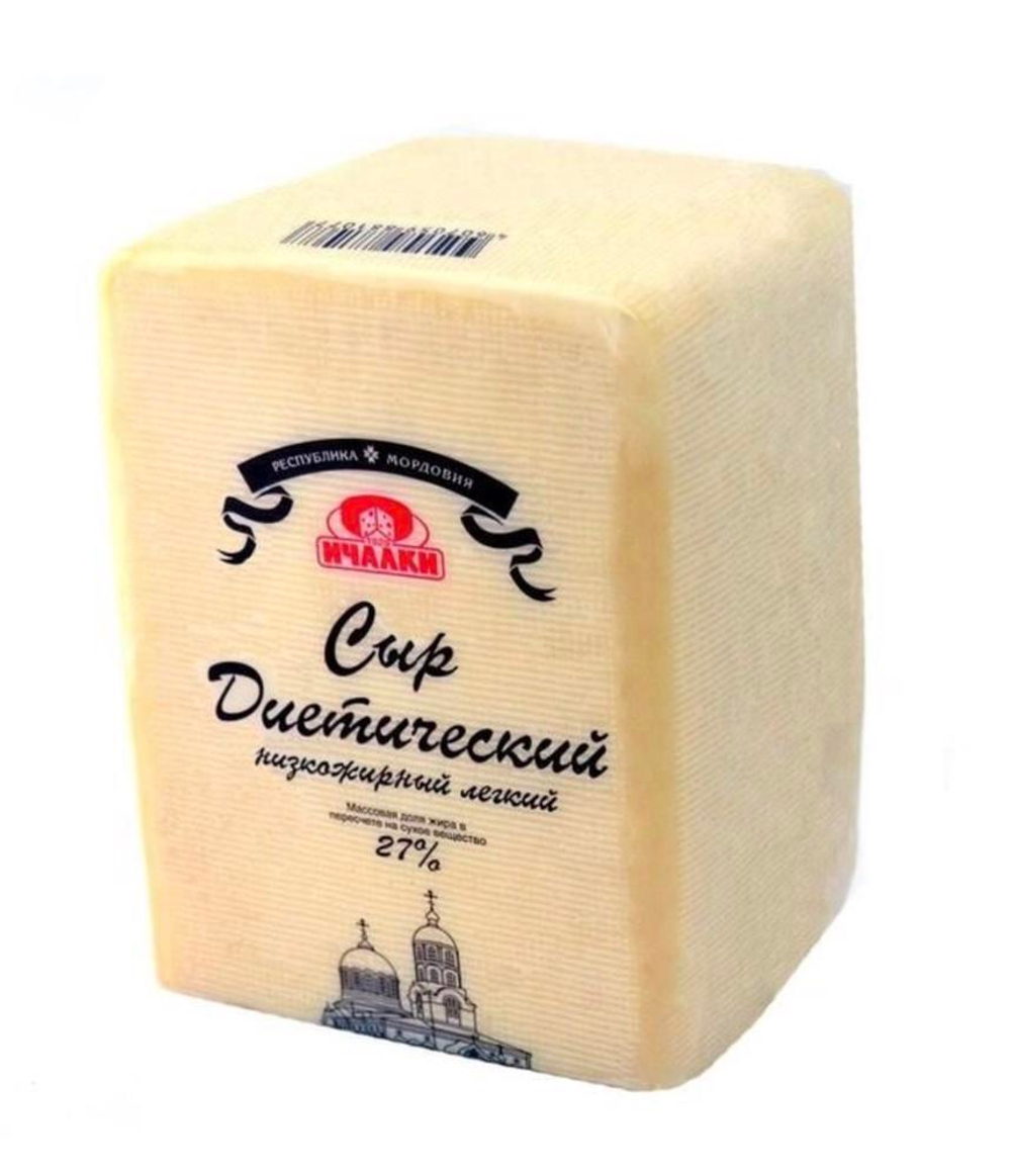 Сыр "Диетический Ичалки" 27%, брус 1,5кг