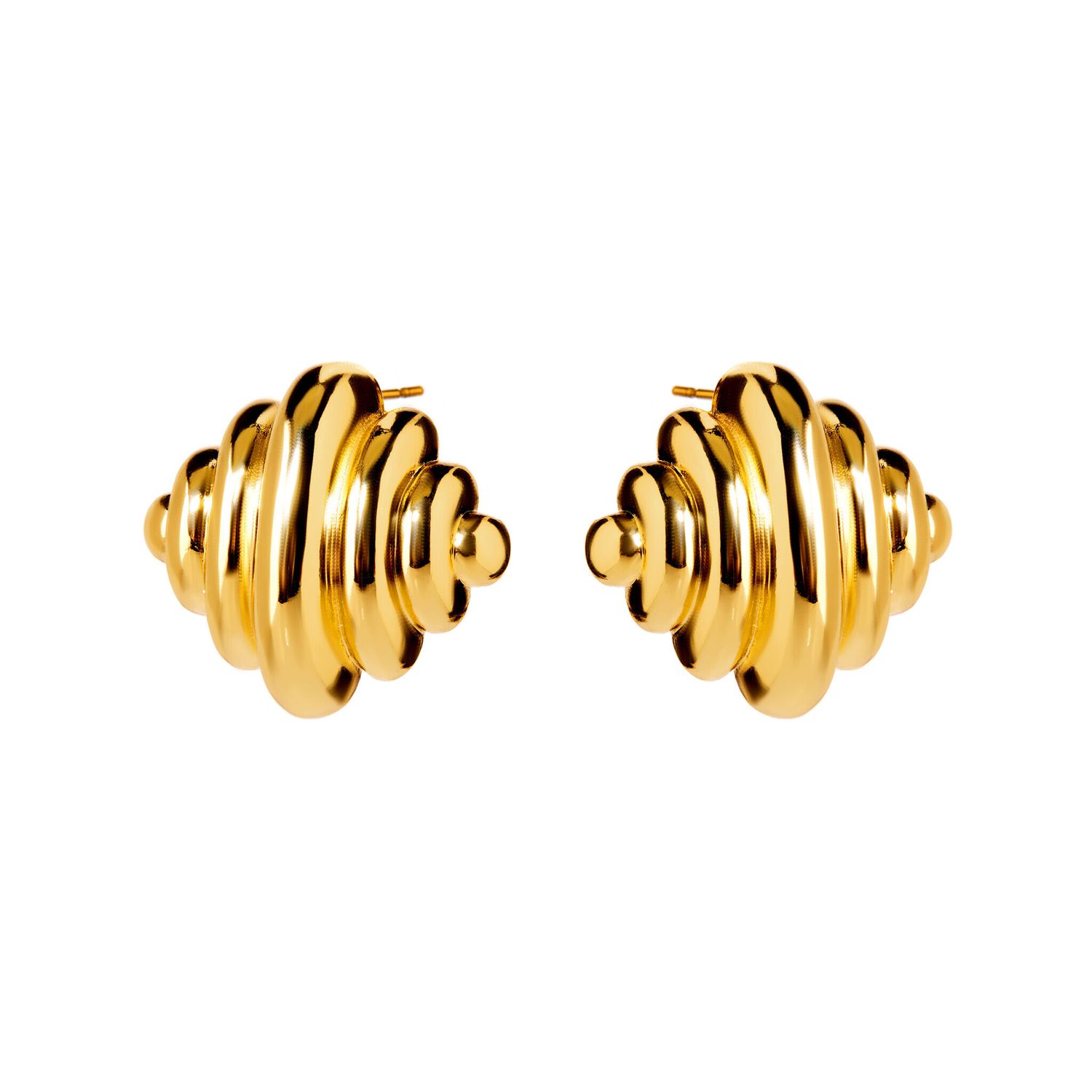 Серьги Puffy Croissant Earrings