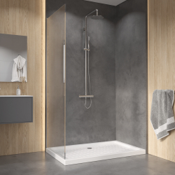 Душевой поддон керамический, прямоугольный, белый RGW CR (800x1000)