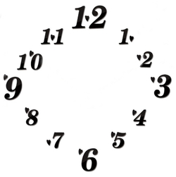 Комплект элементов для 3D часов/ Модель D5