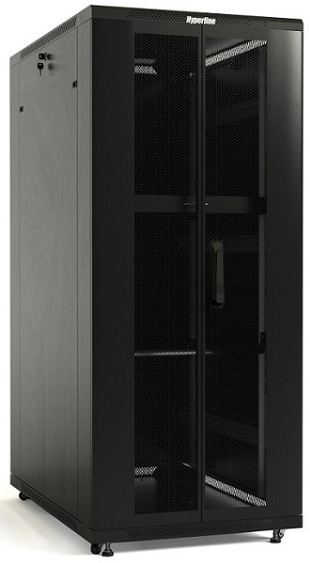 Шкаф напольный 19", 42U Hyperline TTB-4261-DD-RAL9004