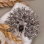 Брошь "Павлин" с кресталами