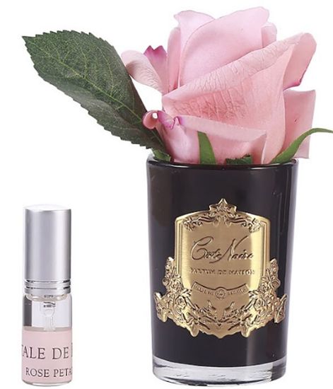 Ароматизированная коралловая роза в черной вазе, Cote Noire