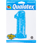 Шар фольгированный Цифра 1 97 см (Голубой)