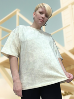 24422 Джемпер женский, удлиненный кулирка с лайкрой мрамор ваниль (50)