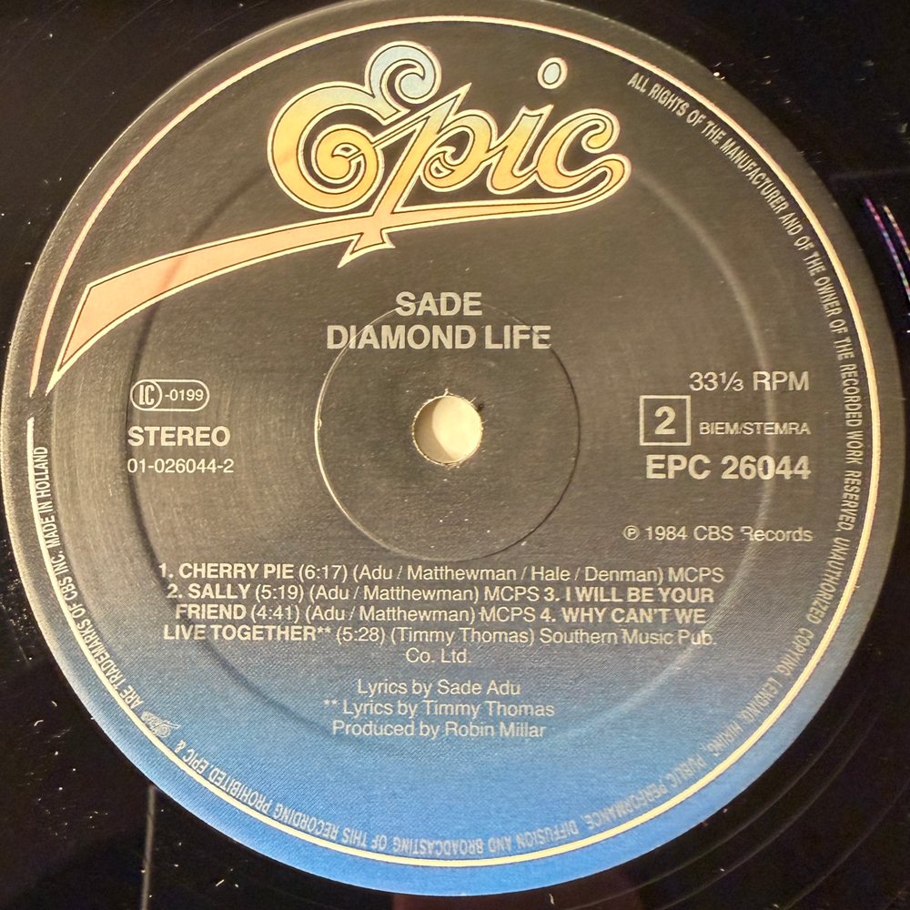 Sade - Diamond Life (Голландия 1984г.)