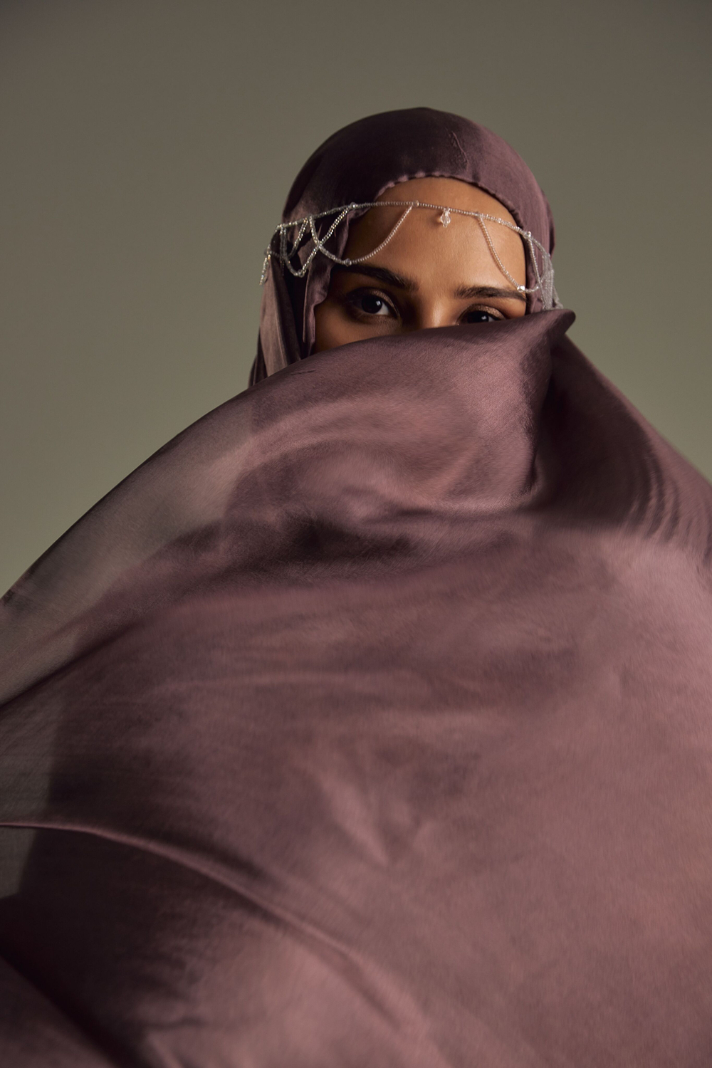 Шарф шелковый мокко