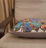 Декоративный гобеленовый чехол для интерьерной подушки Мозаика Цветы 47*47