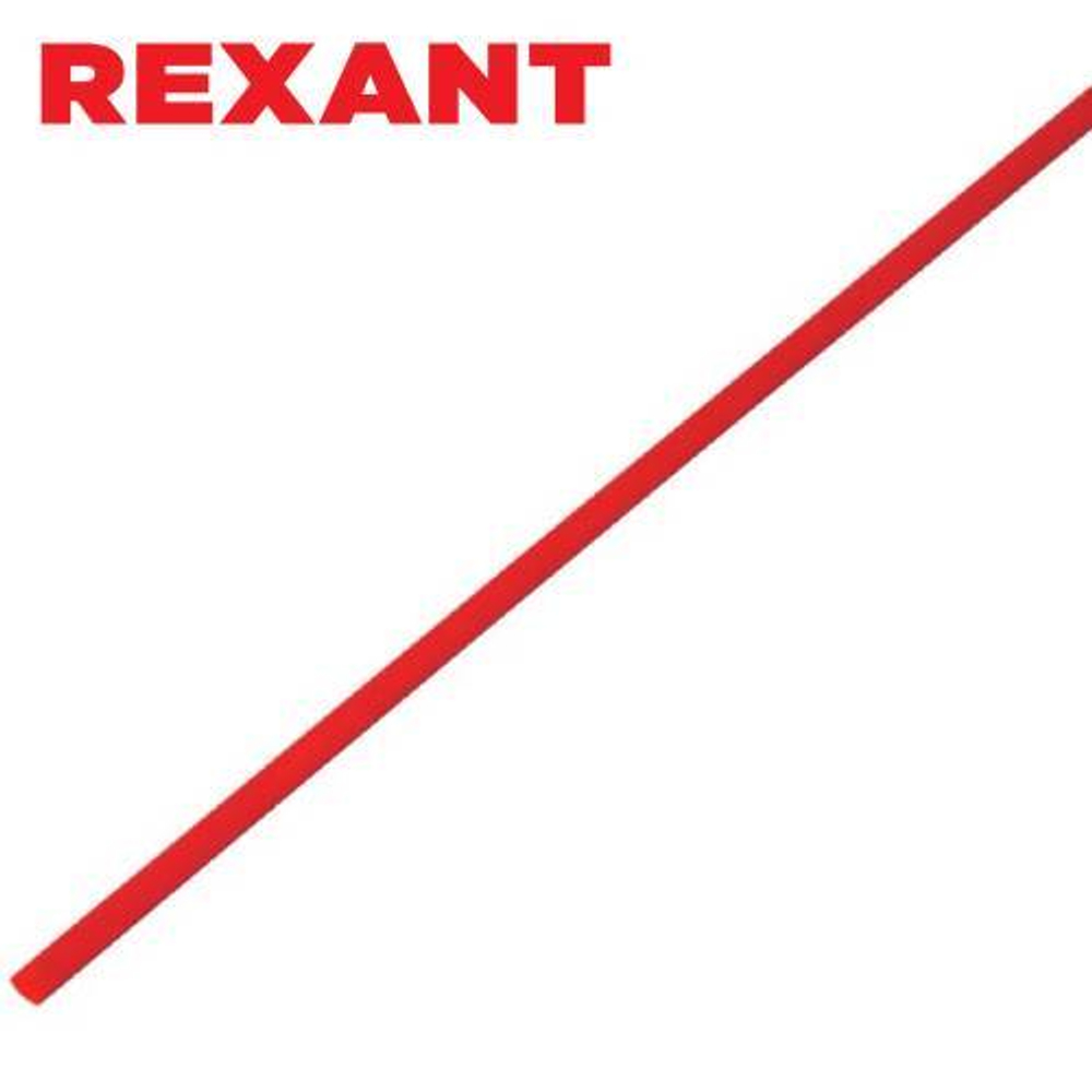 3,0/1,5 мм 1м термоусаживаемая трубка красная Rexant/20-3004