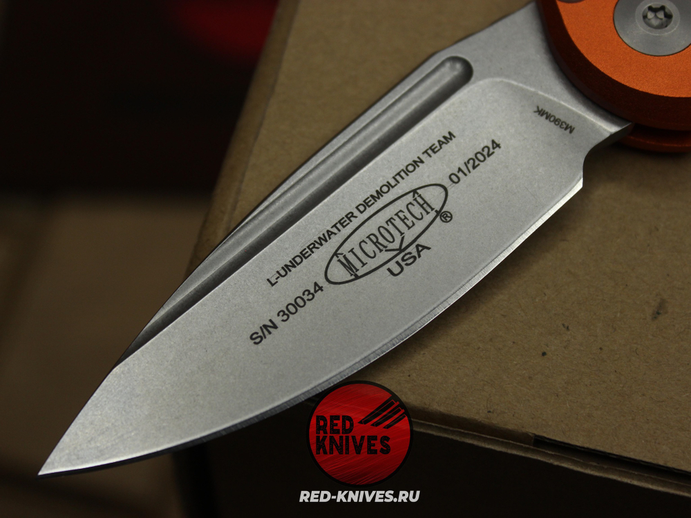 Нож Microtech ORG LUDT Gen III Standard S/E - клинок серый, оранж рукоять