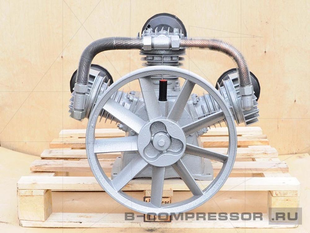 Компрессорная головка LB-75-2 фото вид от шкива