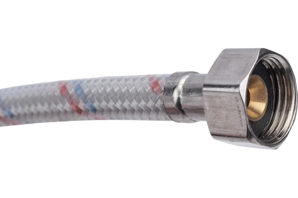 Гибкая подводка для воды ELKA (накидная гайка сталь; оплетка нейлон; покрытие ПВХ) 1/2, вр/вр, 80см