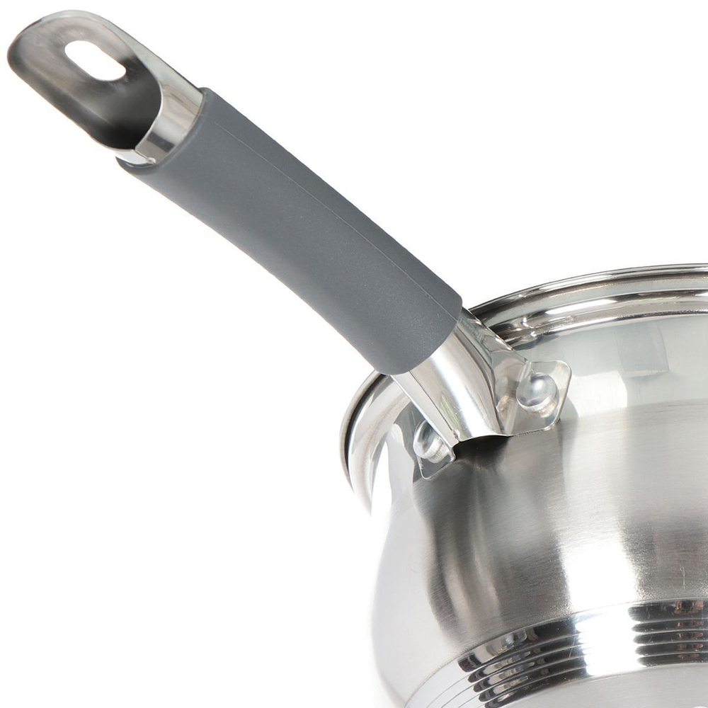 Набор посуды нерж, 6 пр, кастрюли 2.9,3.9 л, ковш 1.9 л, индукц, Катунь, Ирида, КТ08-A